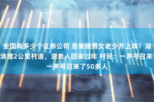 全国有多少个证券公司 葱紫缕男女老少齐上阵！湖南一村庄清理2公里村道，迎亲人回家过年 村民：一声号召来了50多人